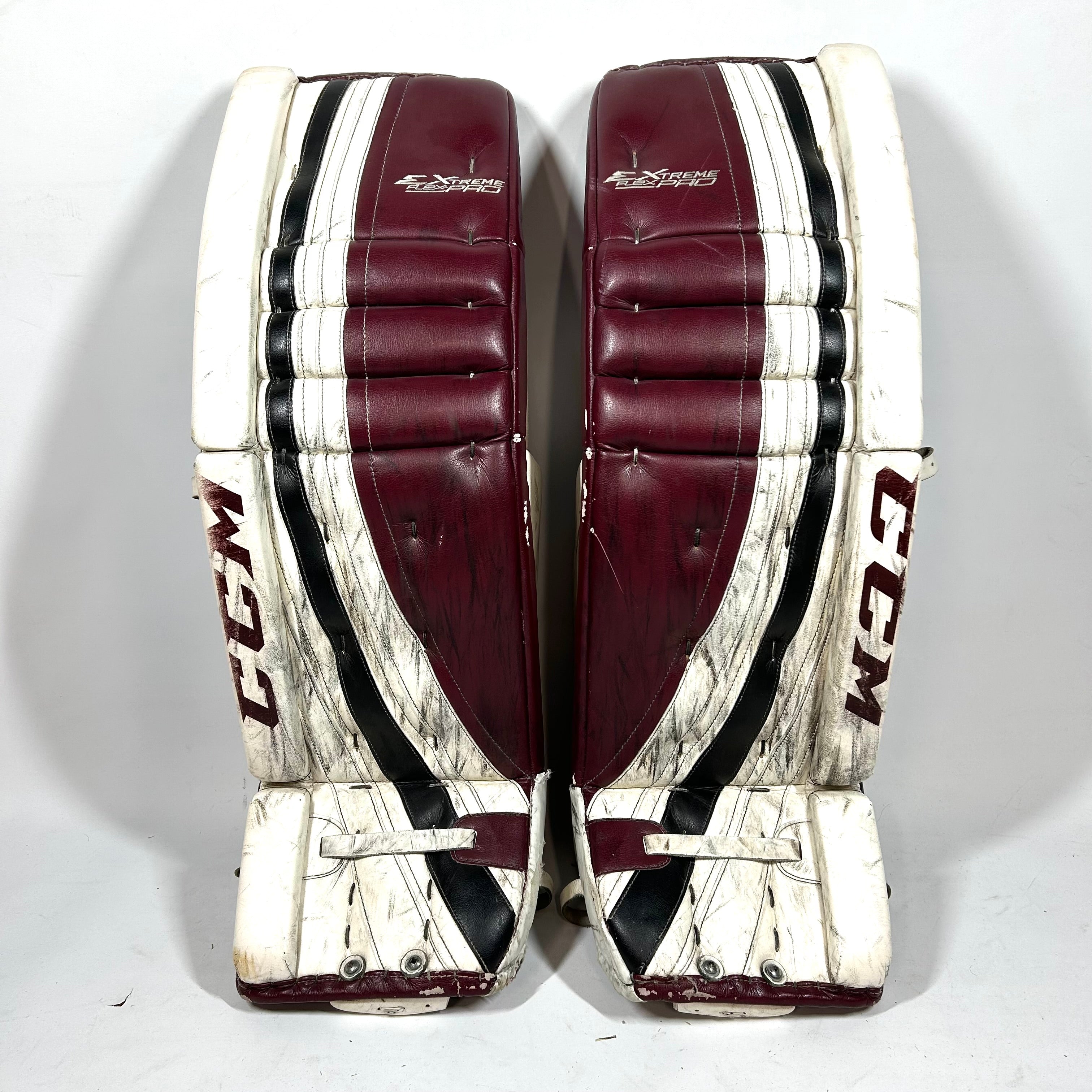CCM Extreme Flex Pro - Jambières de gardien de but senior Pro Stock d'occasion (marron)